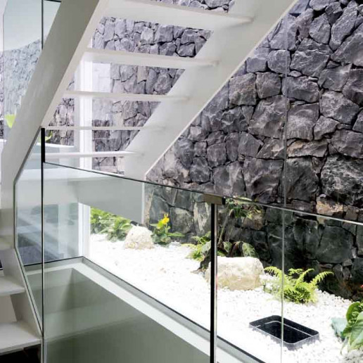 El interior de las viviendas es muy orgánico