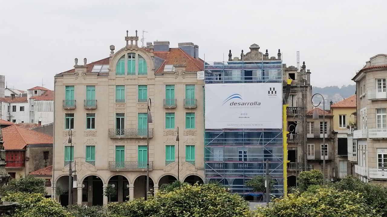 El edificio histórico de A Ferrería es uno de los más conocidos de Pontevedra