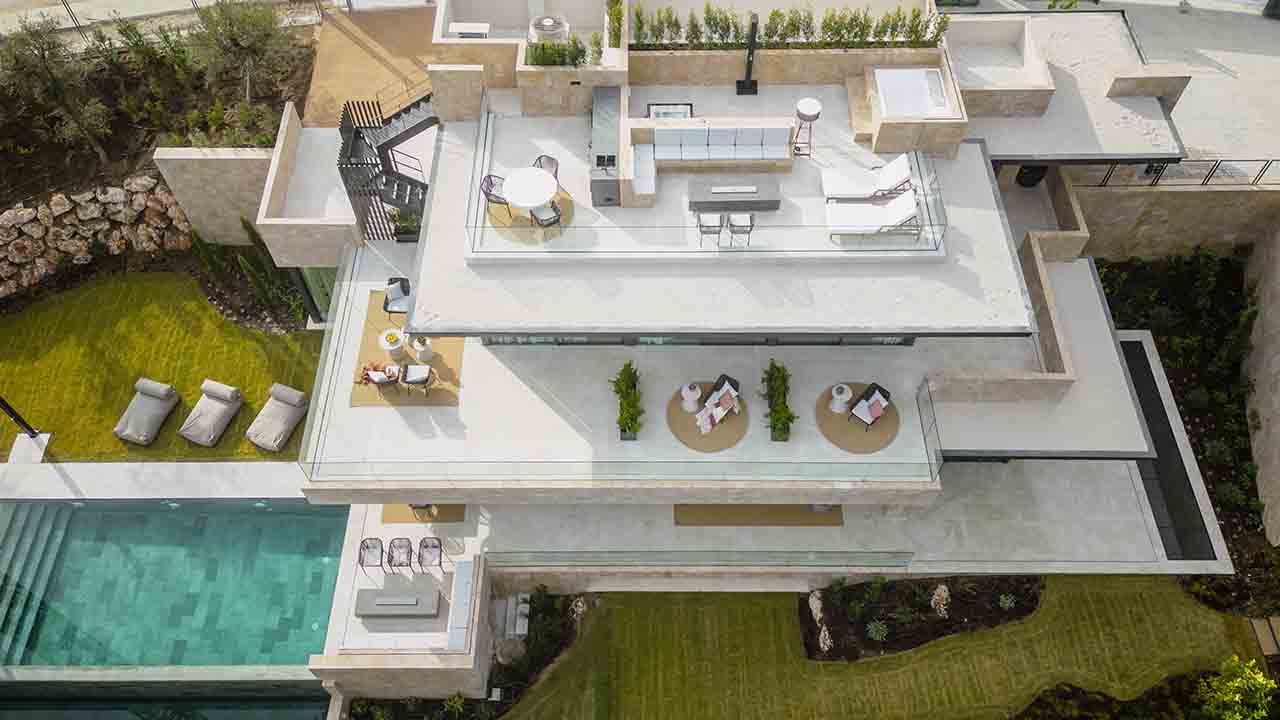 Plano a&eacute;reo de la edificaci&oacute;n