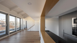 Vista del salón de una de las viviendas