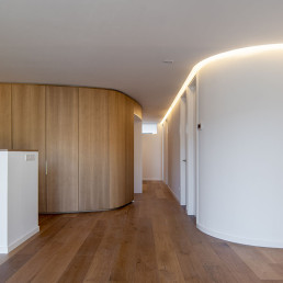 Vista del hall de entrada a los edificios